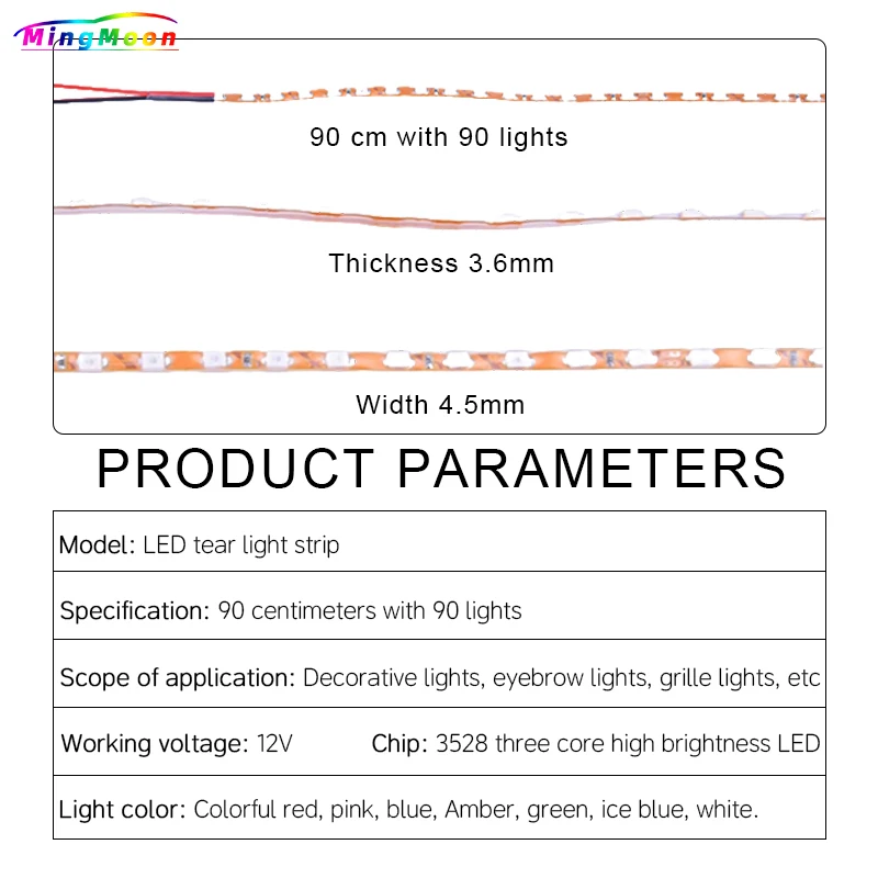 2 шт. Светодиодная лента 90 см 35 43 дюйма 45