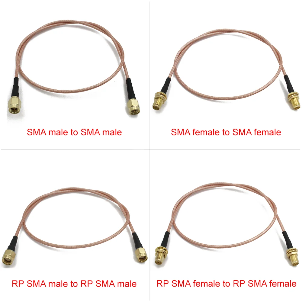 Прямой обжимной соединитель RG316 SMA в / RP папа мама радиочастотный коаксиальный
