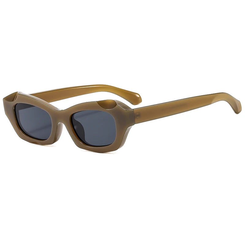 Винтажные женские очки в маленькой оправе многоугольные солнцезащитные для