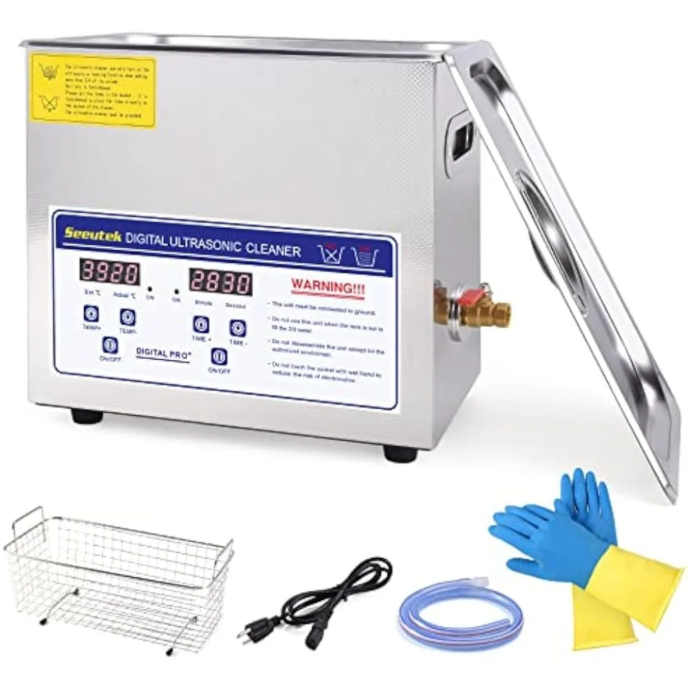 

Профессиональный Ультразвуковой очиститель 6,5 Л с цифровым таймером и нагревателем 304 нержавеющая сталь для ювелирных изделий, часов, очков, Очистительная Машина