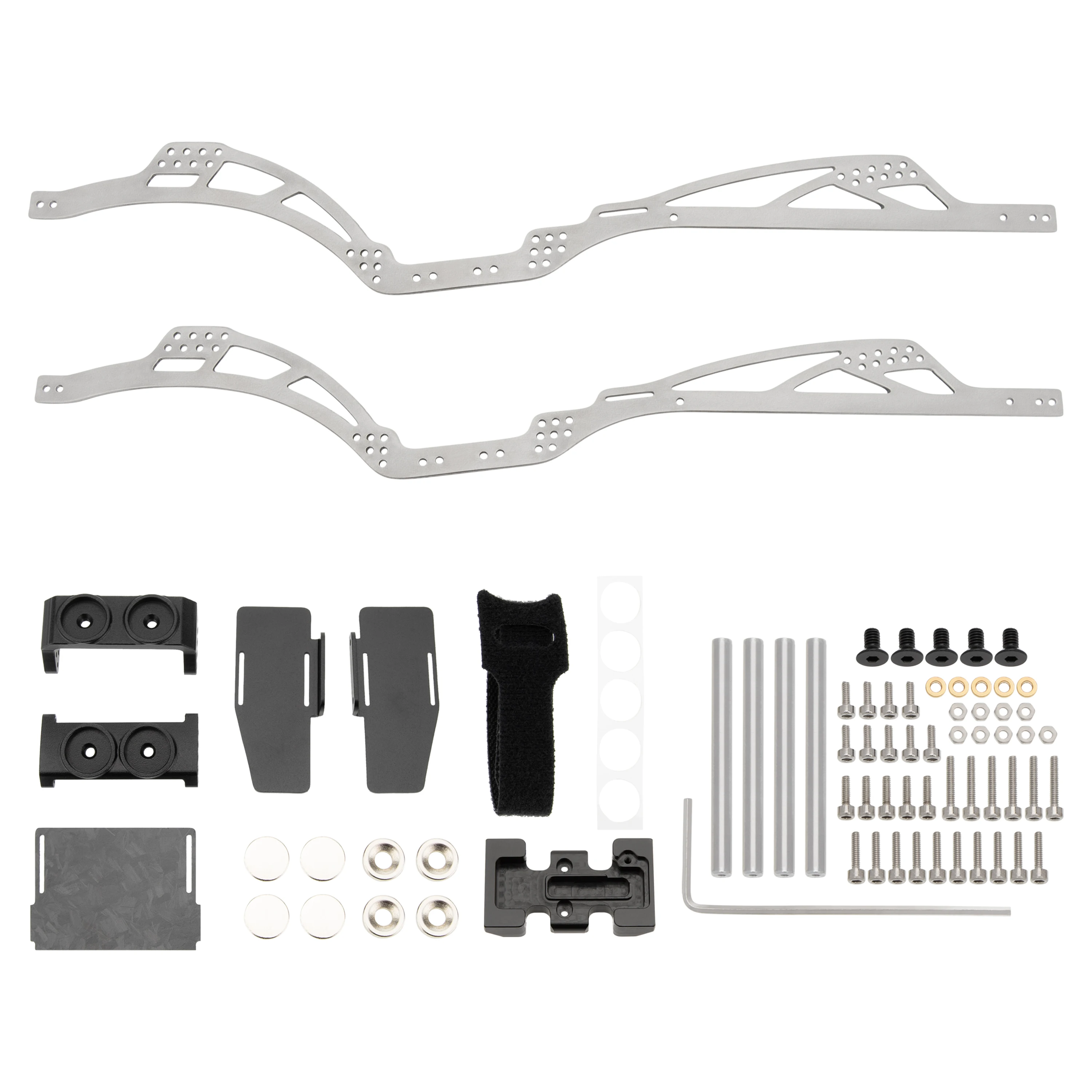 Фото Титановая рама MEUS RACING SCX24 LCG Chassis TC4 для обновлений гусеничного радиоуправляемого автомобиля Axial SCX24 1/24 №3