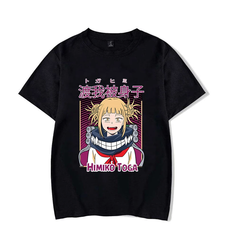 Модная женская футболка Himiko Toga с принтом Y2k Мягкий Топ аниме унисекс повседневная