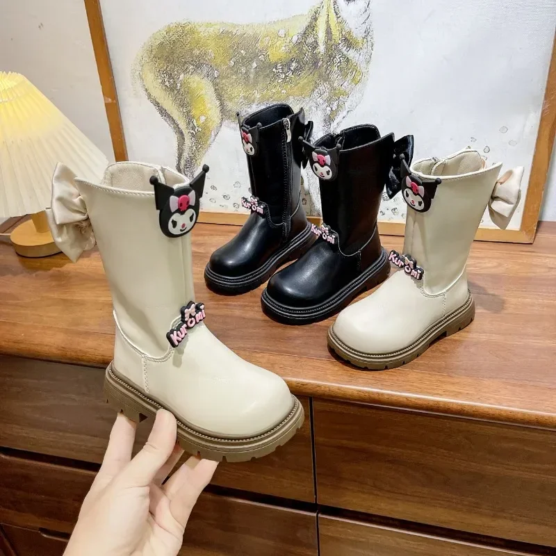 Girly Heart Kuromi аниме Kawaii Ins MINISO теплые повседневные ботинки Y2k модная мягкая обувь
