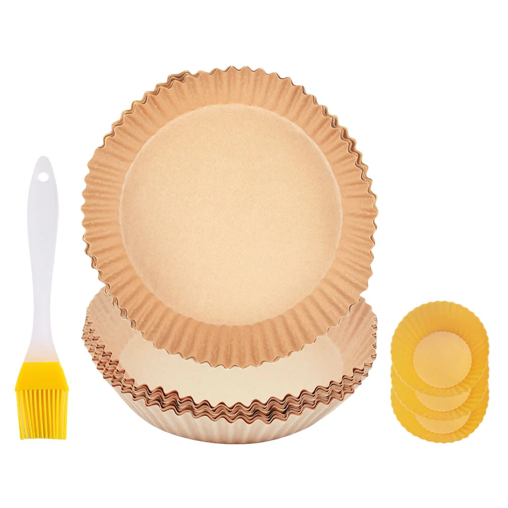 

1 Set of High Temperature Resistant Air Fryer Paper Liners Round Baking Paper Pads