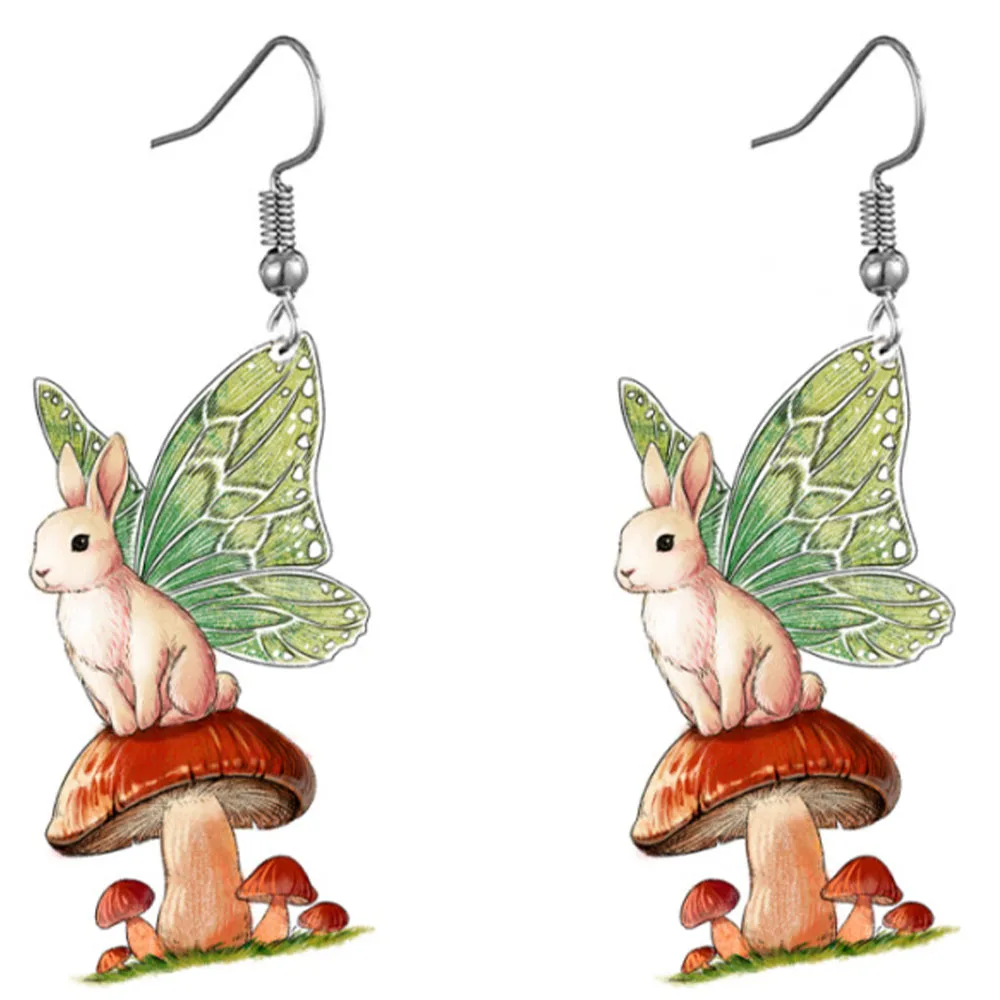 

Cute Lovely Acrylic Dangle Earrings Retro Cat Rabbit Drop Earrings for Girls Women Children Birthday Gifts Jewelry Wholesale