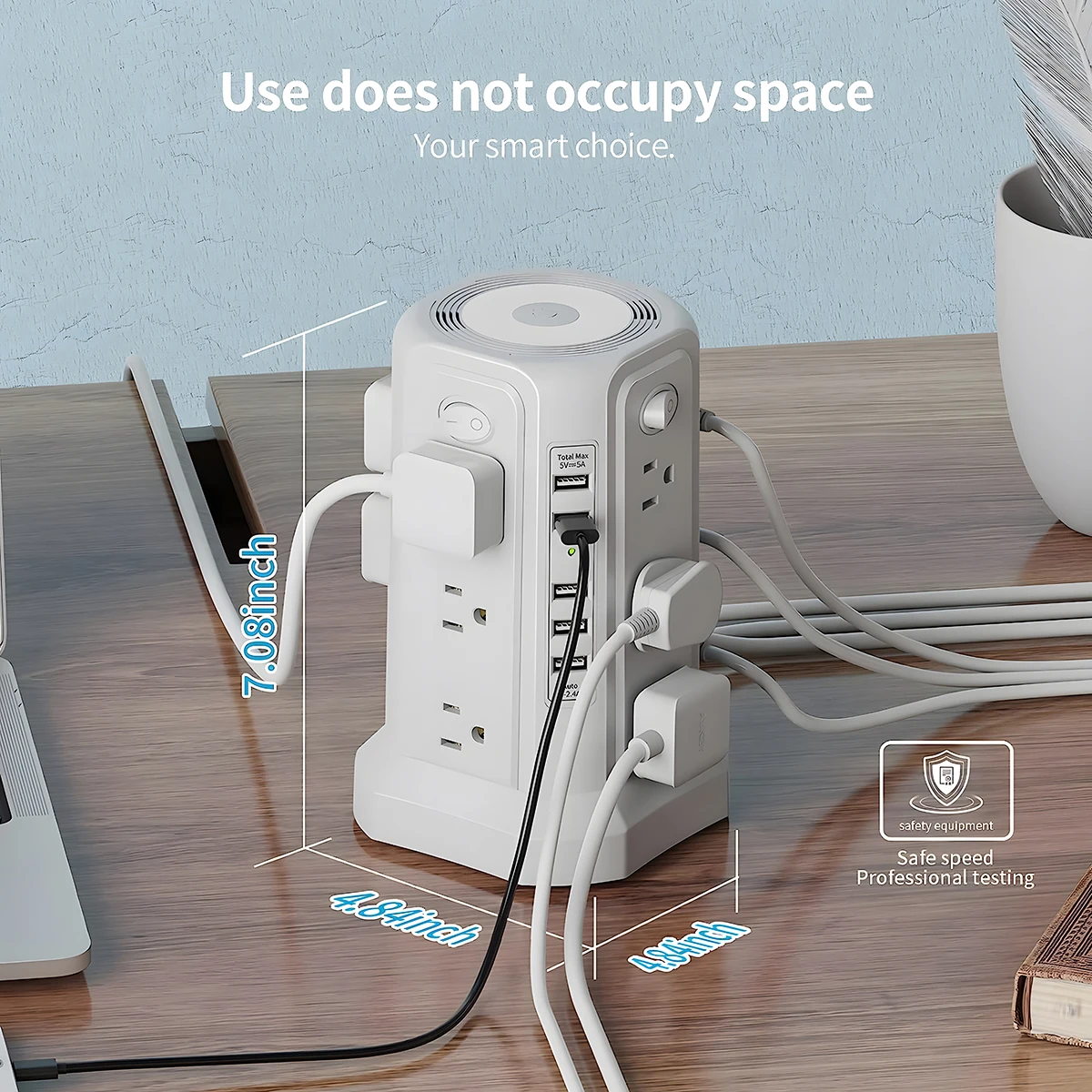 Мультиэлектрическая розетка 12 розеток 5 портов USB зарядка удлинитель 9 фута