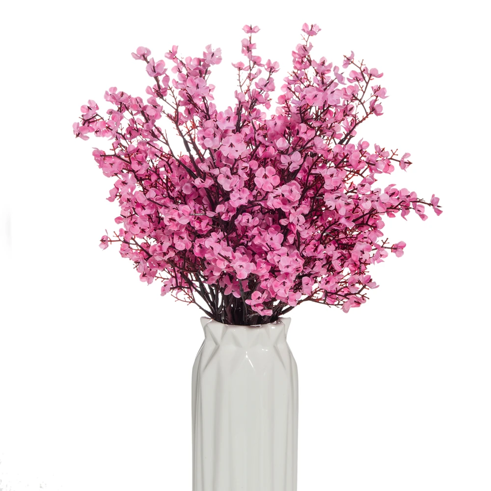 

5PC Gypsophila Artificial Flowers Branch High Quality Cherry Fake Plants Bouquet Living Room Vase for Home Wedding Decoration