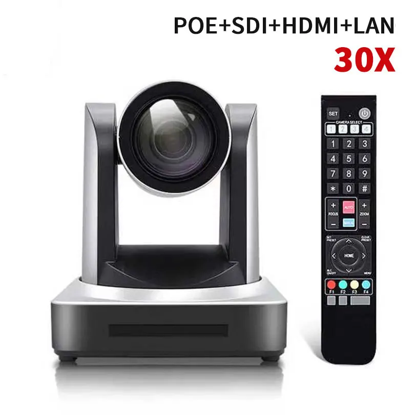 

Helian POE 30x Optical zoom 1080p60 hd video conference PTZ ip camera support 3G-SDI with HDMI LAN output for Zoom meeting
