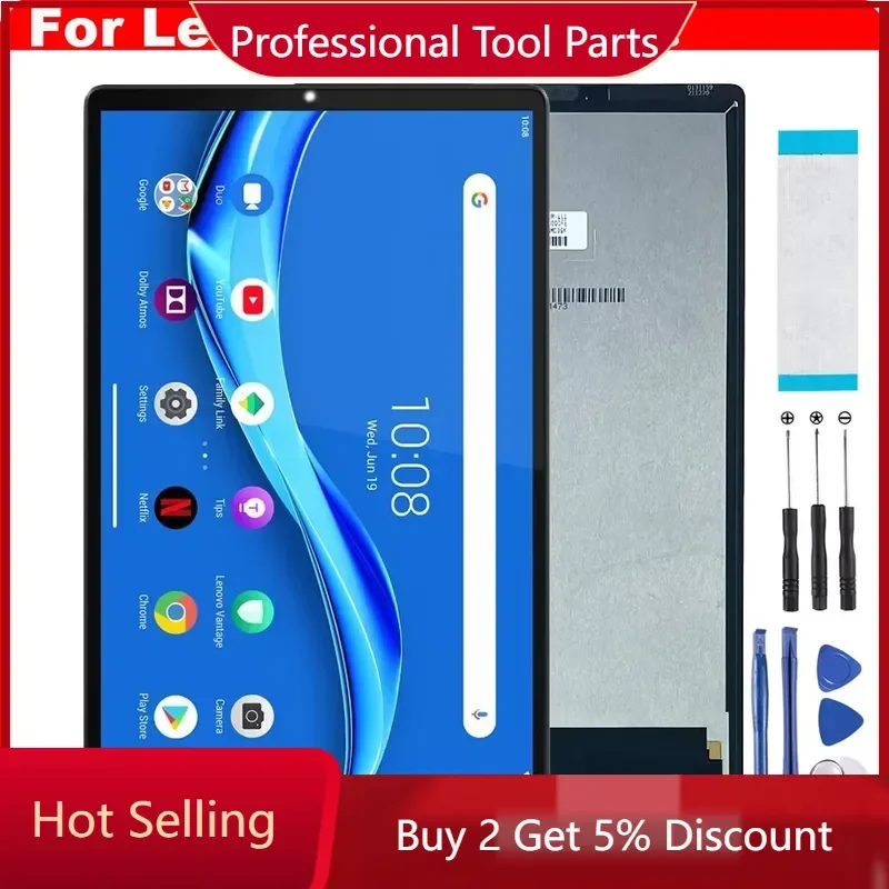 Фото 10,3-дюймовый ЖК-дисплей с сенсорным экраном для Lenovo Tab M10 FHD Plus TB-X606F TB-X606X TB-X606, замена модуля дисплея. №1
