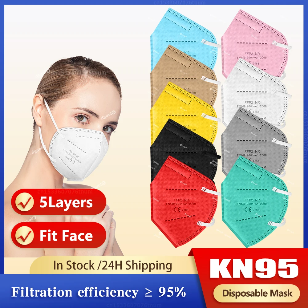 Маска FFP2 для взрослых 5 слоев CE FPP2 маска лица одобренная Mascarillas fpp2