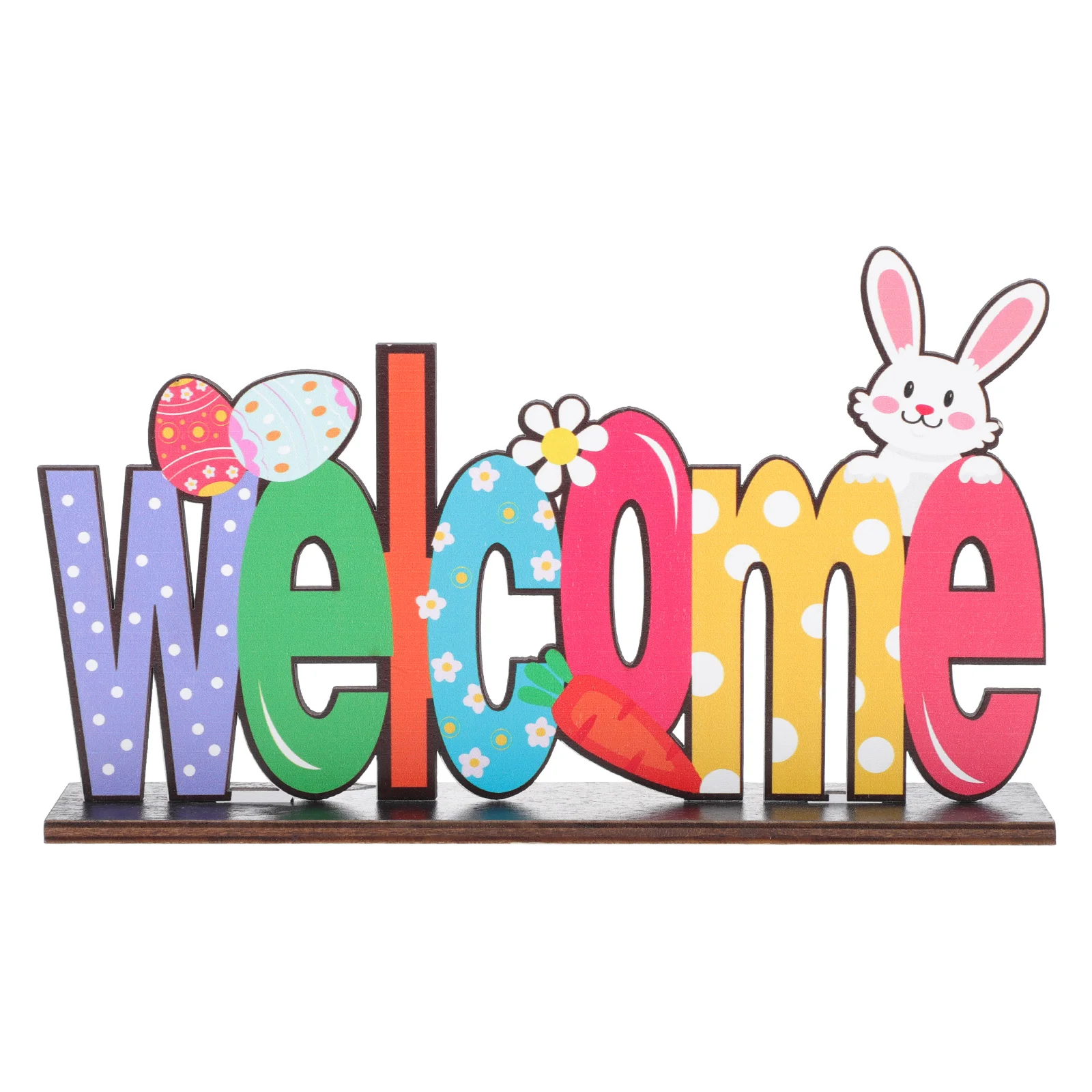 

Decorative Easter Wooden Craft Delicate Alphabet Ornament Chic Festival Adornment