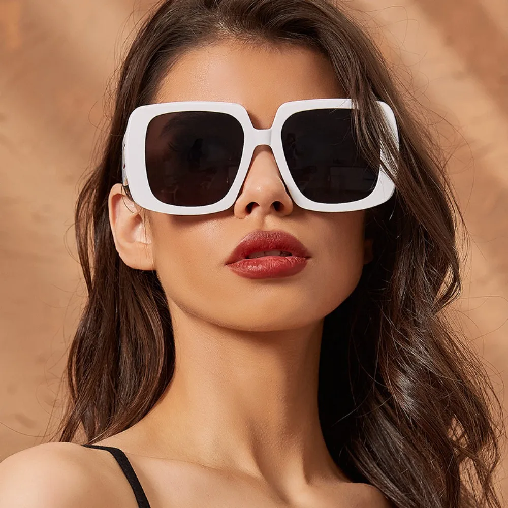 

Vintage Square Sunglasses for Women Luxury Brand Designer Retro Sun Glasses Unisex Ins Fashion Shades Big Frame Uv400 Eyewear