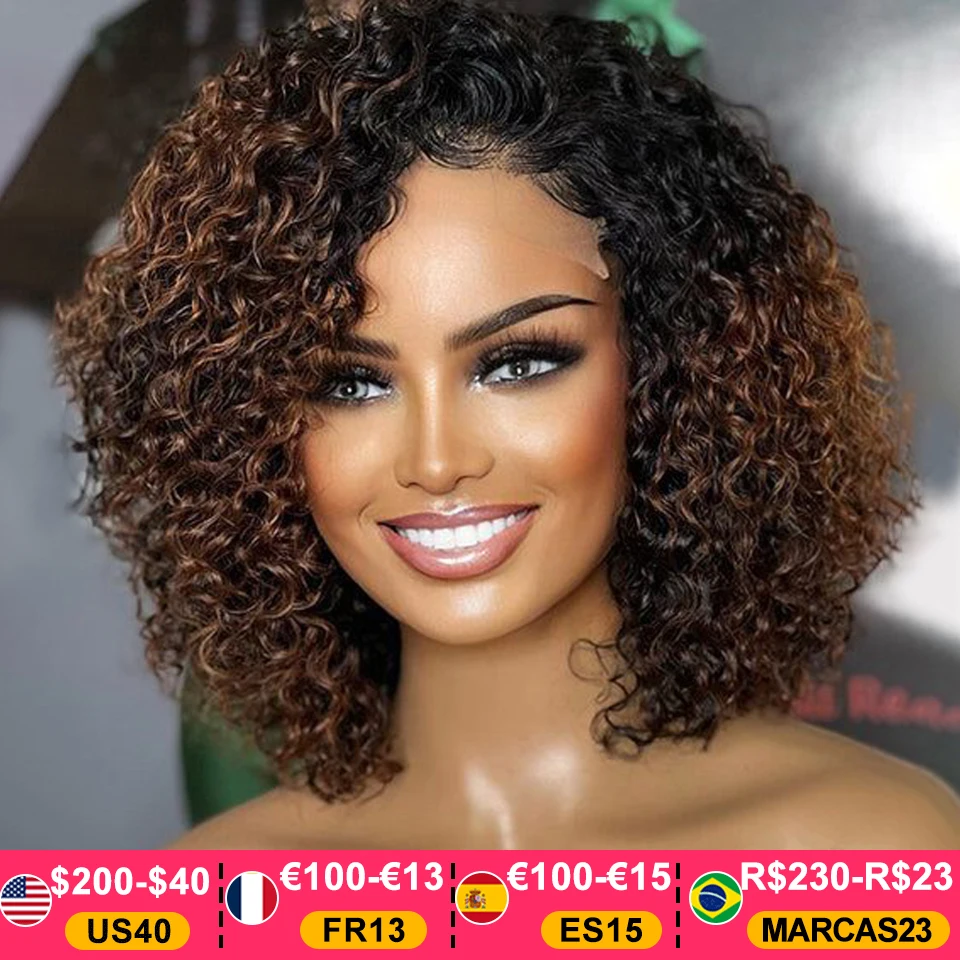 Ed Brazilian Curly Bob Wig For Women