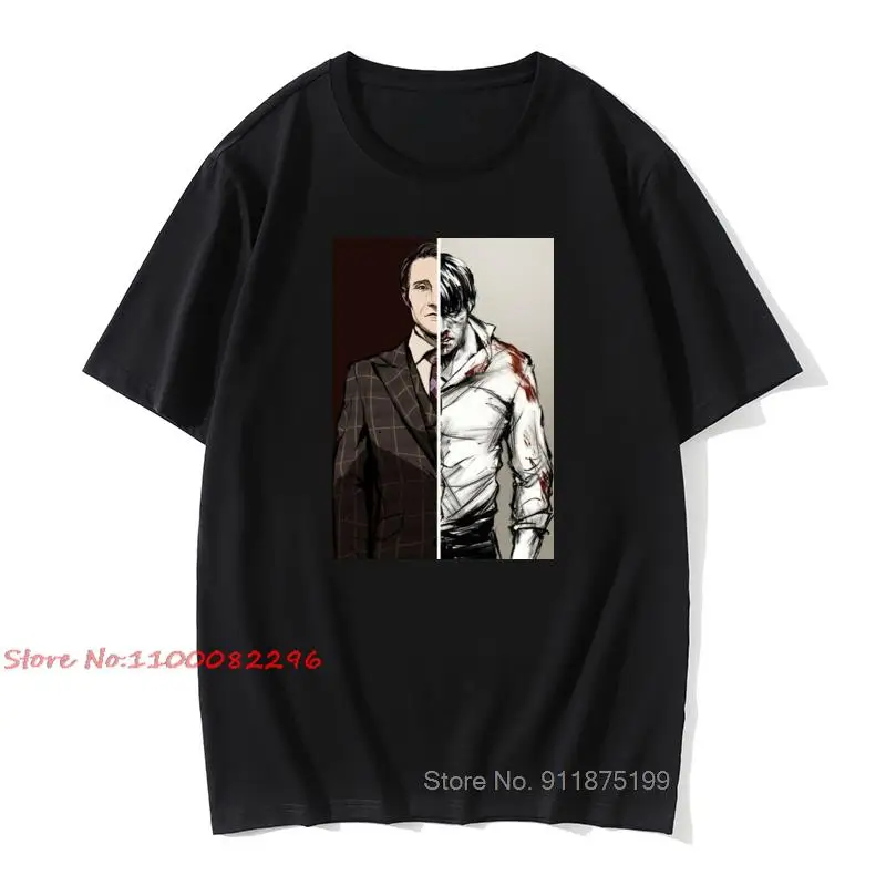 

Men The Tables Are Turning Hannibal Variant Tshirt Lecter Mads Horror Hannigram Cotton Oversized T-Shirt