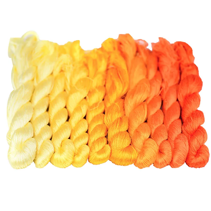 #08 мягкая нескрученная шелковая нить для изготовления бархатных цветов ЩЕТОЧНАЯ