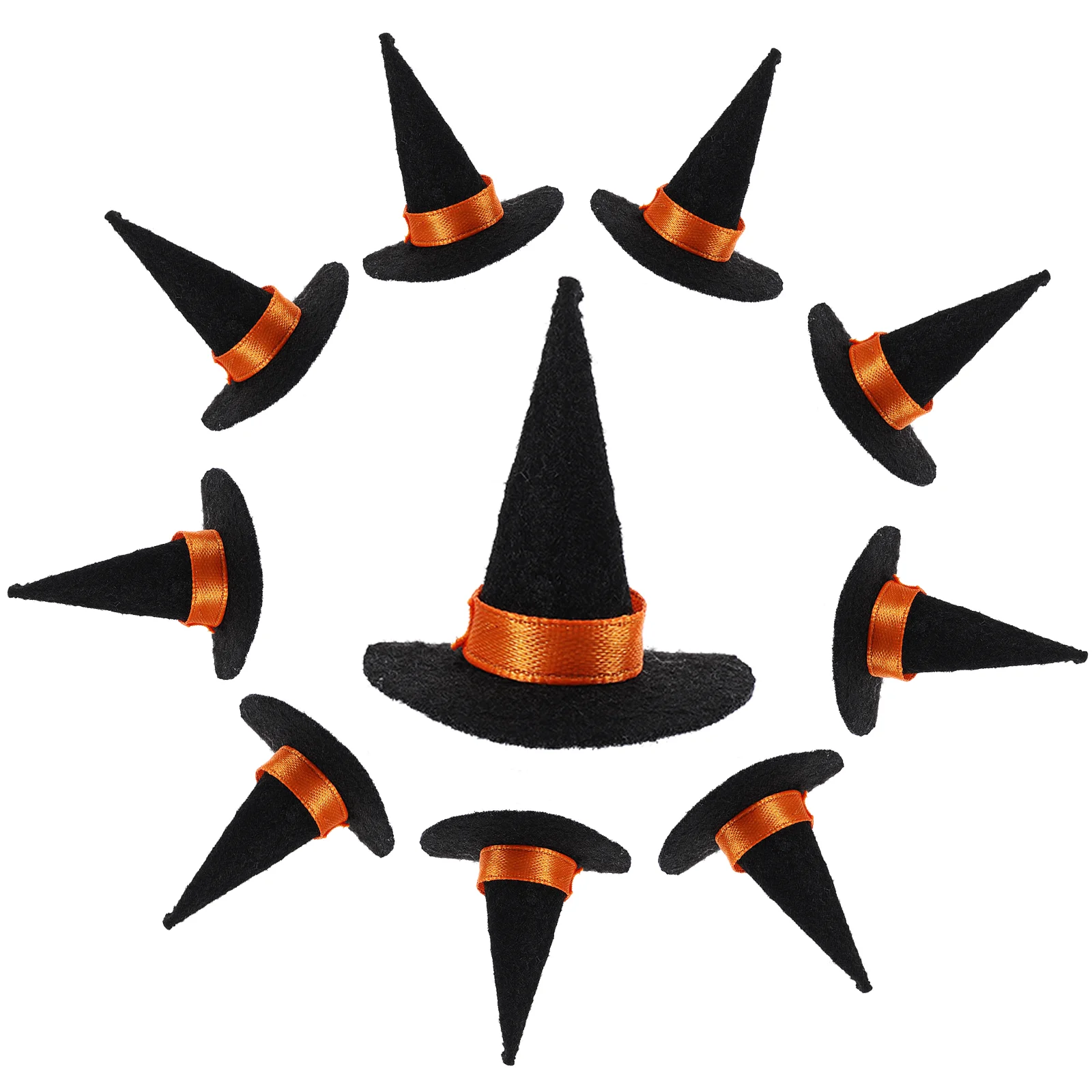 

10 Pcs Witch Halloween Decor Mini Halloween Witches Party House Props Felt Cloth Decorative Halloween Decors