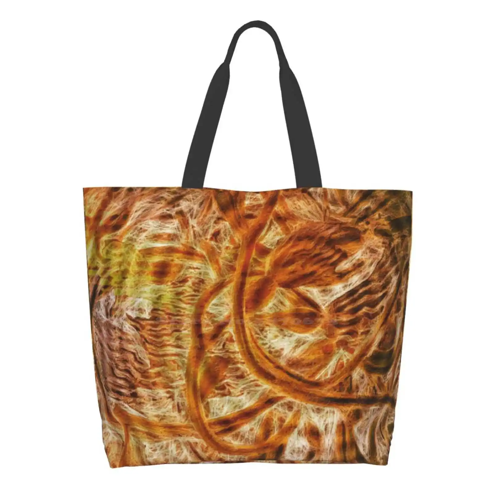

Interference Shopping Bags Girls Fashion Casual Pacakge Hand Bag Illuminated Abstracts Interference Kelp Forest Seaweed Sea