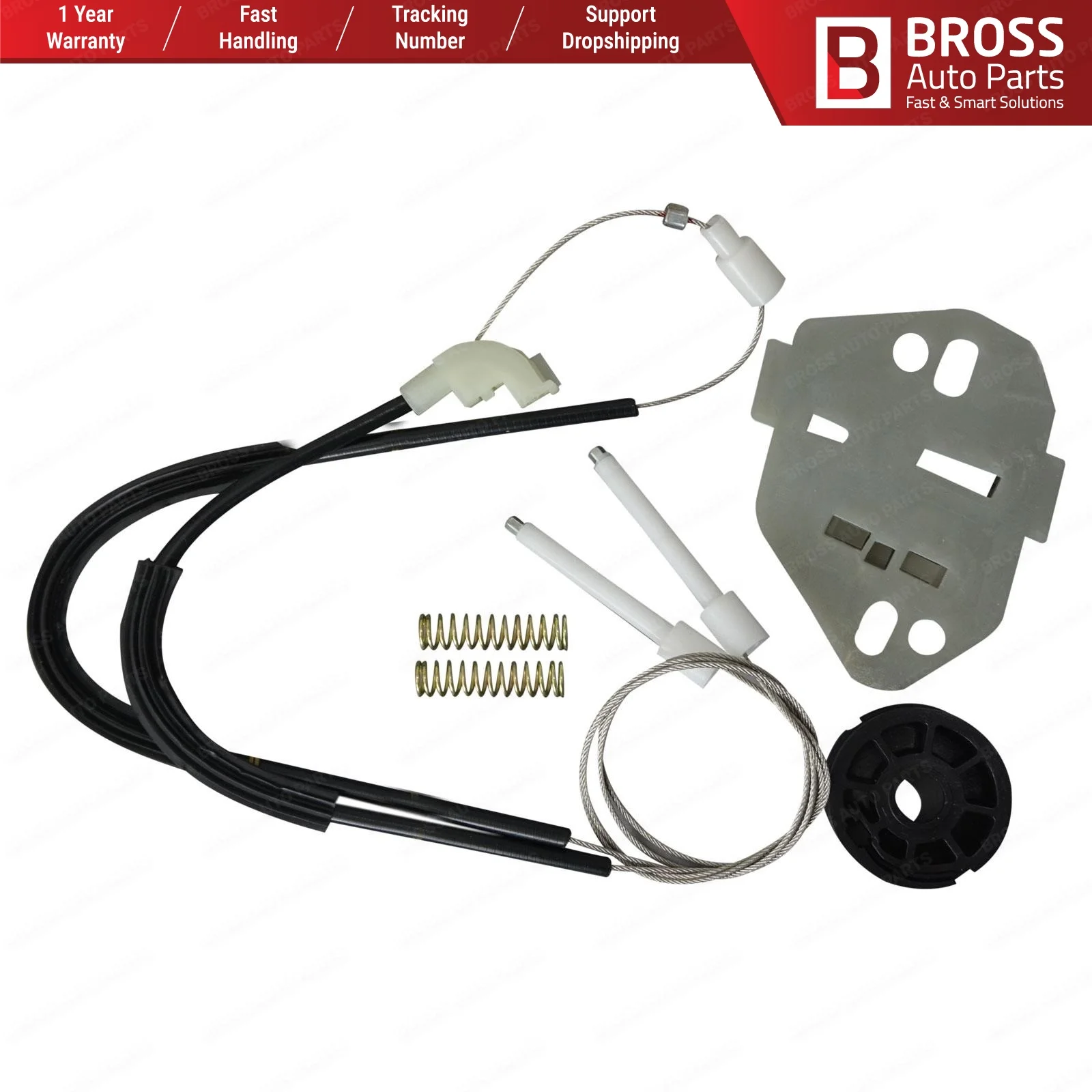 Комплект для ремонта стеклоподъемника Bross BWR5037 электропривод передней левой
