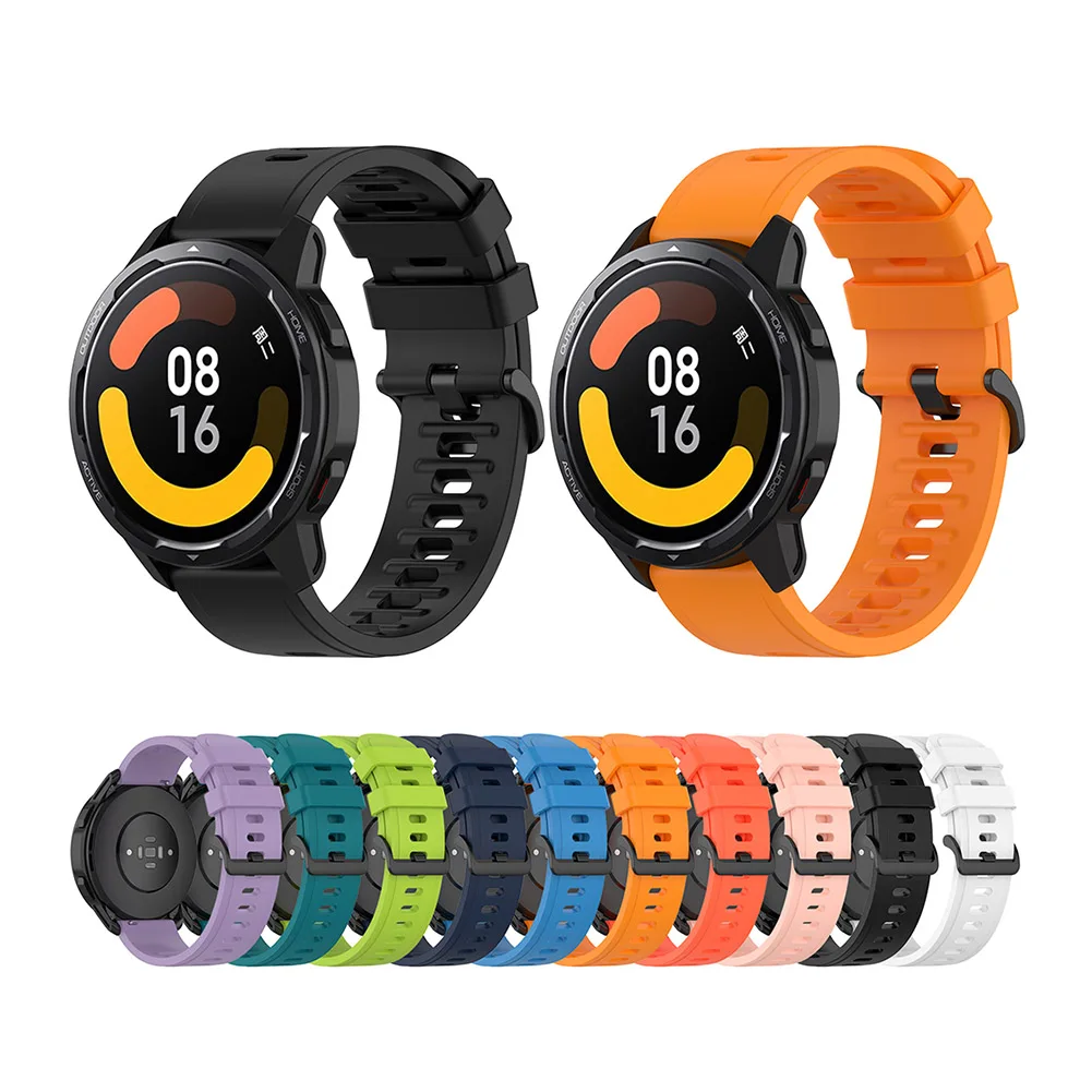 

Ремешок силиконовый для Xiaomi MI Watch S1 Active /Watch Color 2, спортивный сменный Браслет для наручных часов MI Watch 22 мм