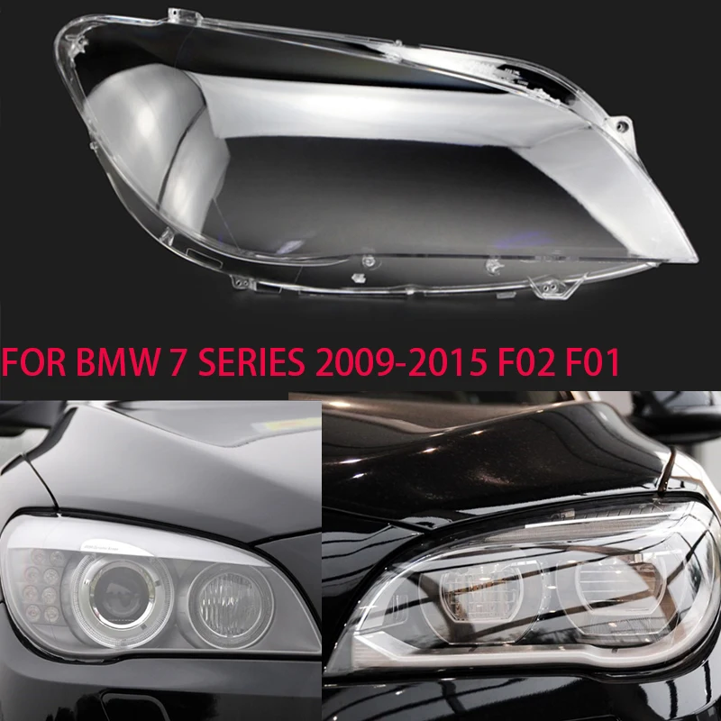 

For bmw 7 series 2009-2015 lens headlights transparent lamps lamp shield shades headlights cover lens glass headlight f02 f01