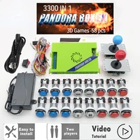 video for 2 player original pandora box ex 3300 kit copy sanwa joystickchrome led push button diy arcade machine home cabinet