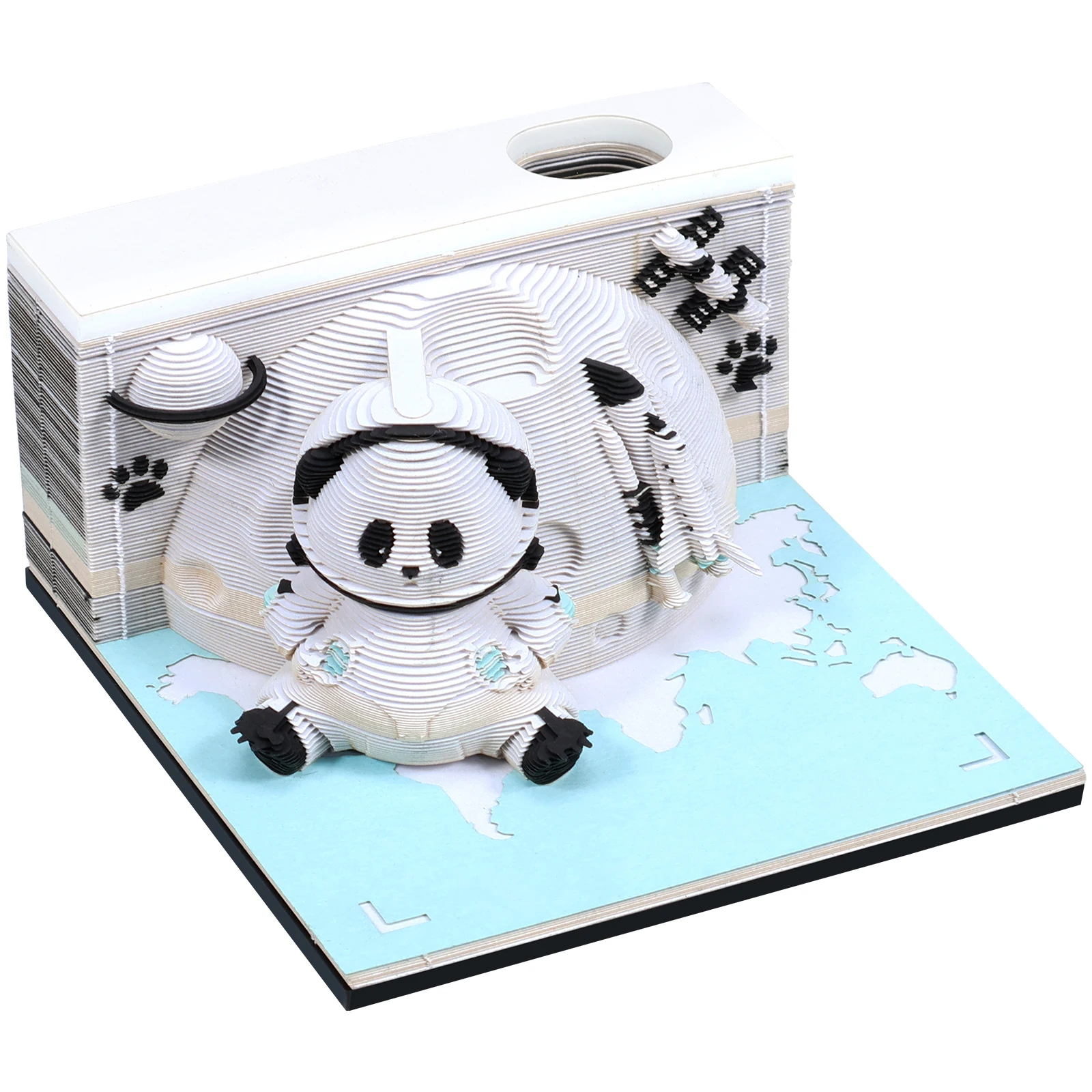 3D Блокнот для заметок Creative Panda Настольный блокнот с держателем ручек Tear-Away Art DIY