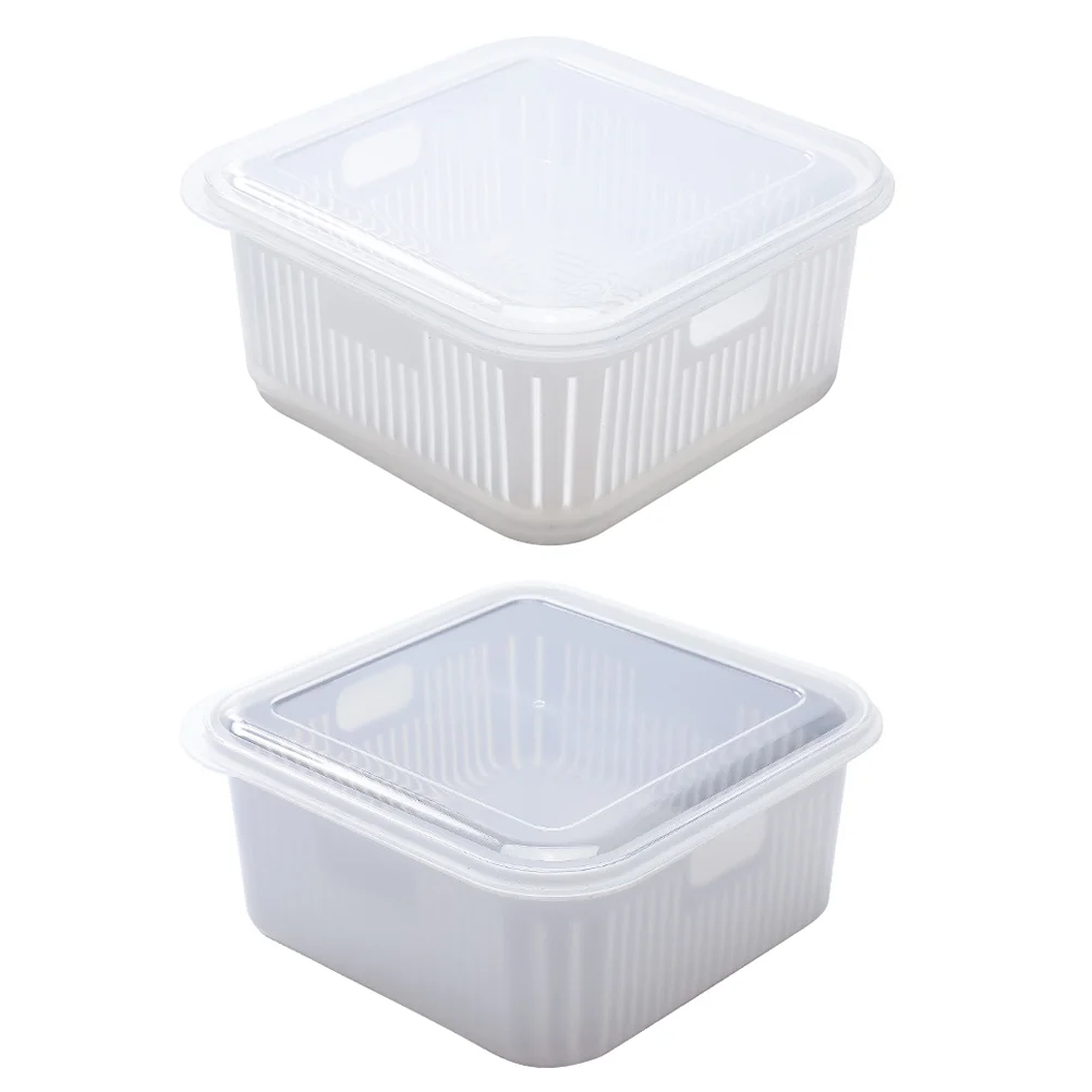 

2pcs Drying Basket Multipurpose Kitchen Fruit Vegetable Drainer Bowls Basket
