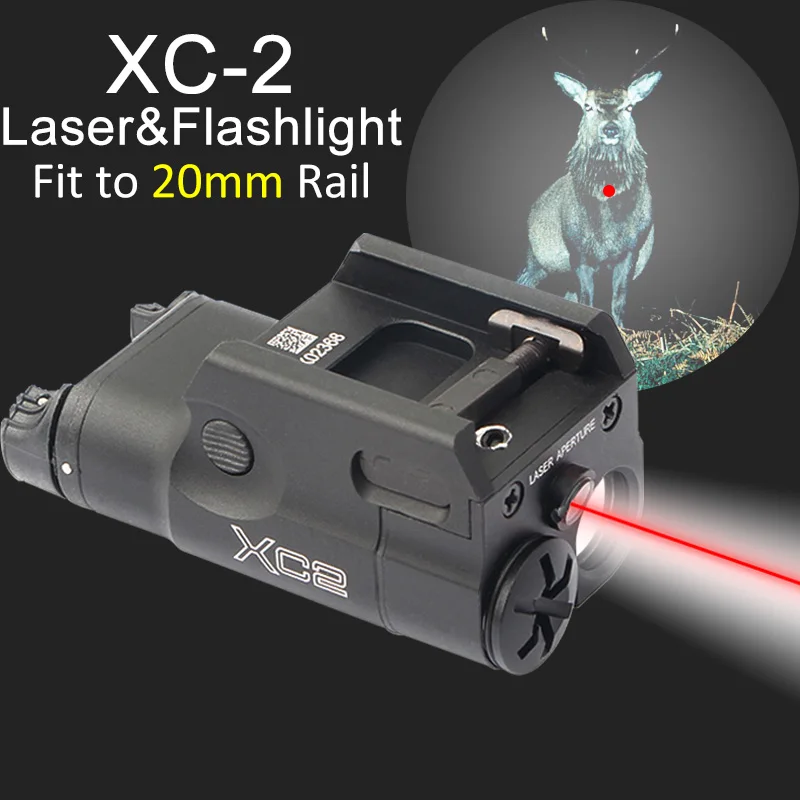 Red Dot Laser Sight Scope & Tactical Flashlight Fit 20mm Picatinny Rail Mount of Pistol And Rifle For Airsoft Hunting Shooting