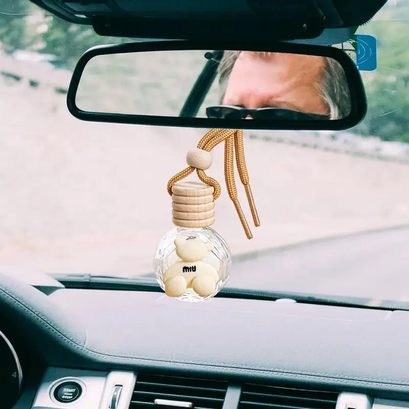 

Universal Auto Refillable Glass Perfume Diffuser Bottle Aromatherapy Pendant Car Essential Oil Diffusers Small Empty Bottle
