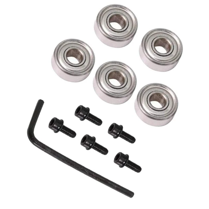 Promotion! Top Bearing Router Bit Cutter Head Set Ball Accessories Kit Inner 4.76Mm Outer 12.7Mm |