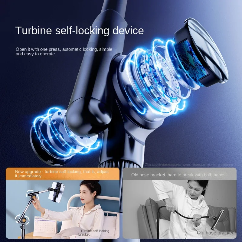 Rtako bedside mobile phone lazy bracket floor dedicated mobile phone tablet universal 360 rotating anti-shake telescopic bracket