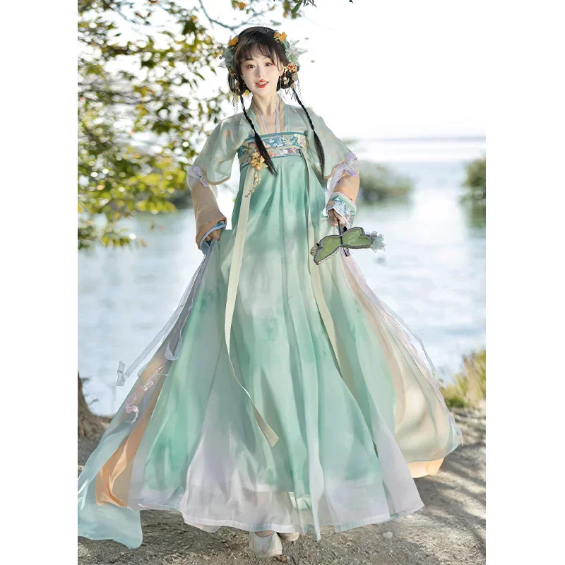 Оригинальная женская новая юбка Hanfu с вышивкой Тан повседневная половиной