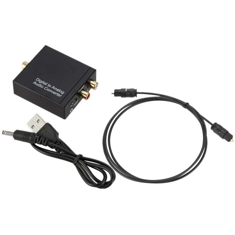 Digital To Analog Audio Converter 3.5Mm Jack Aux Rca L / R Coaxial Optical Fiber Spdif Decoder