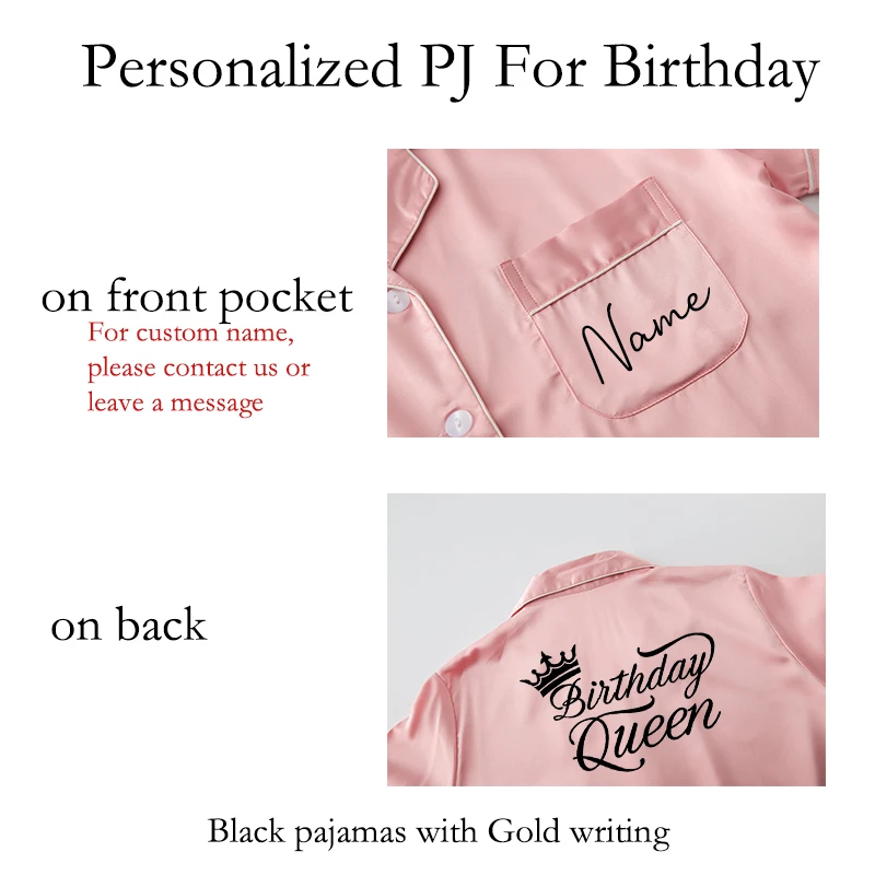 Personalized Short Pajamas Matt Satin Pajamas Set Custom 2 Pieces Set Pijamas Bridal Pyjamas Set Summer Women Sleepwear