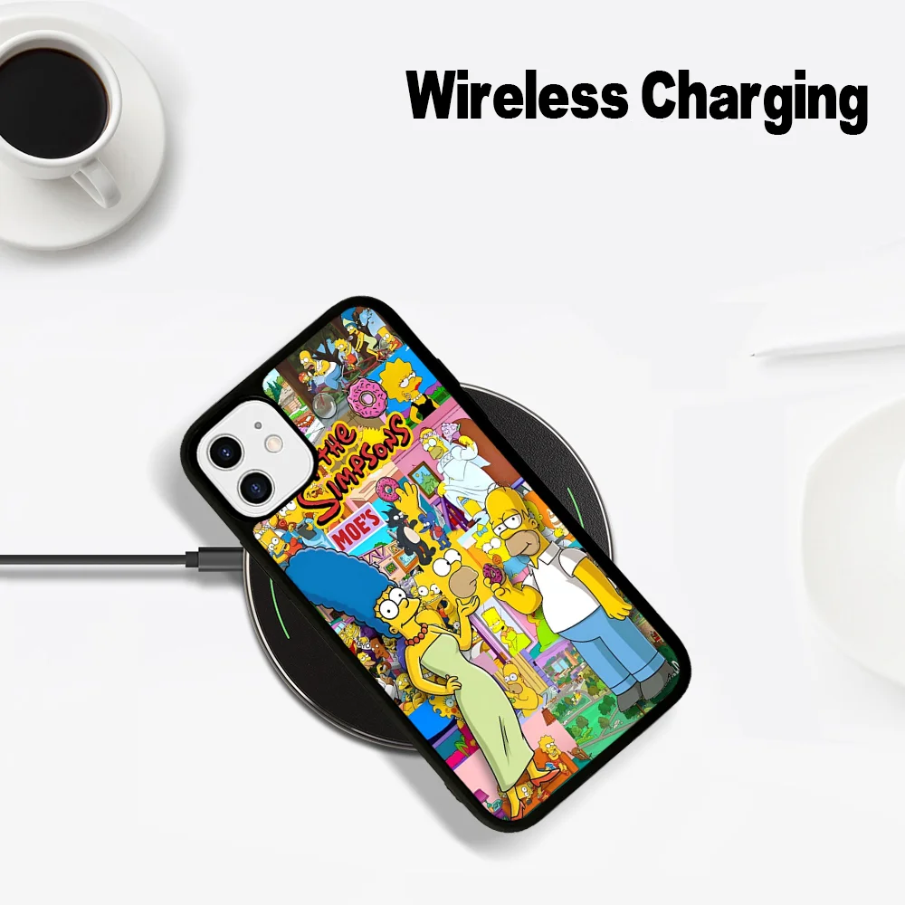 Cartoon Homer S-Simpson Phone Case Magnetic For IPhone 16 14 13 12 11 15 Pro Max Plus Magsafe Wireless Charge Cover