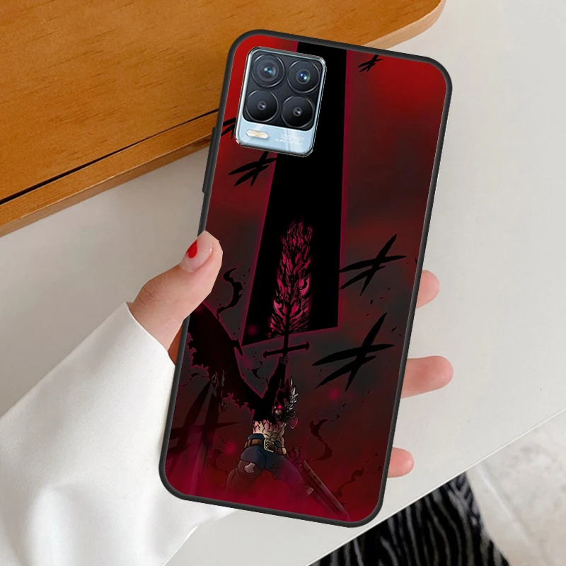 Черный клевер меч для обитателя демонов Realme 9 Pro 8 8i 9i Q3s GT Neo 2 Master чехол телефона