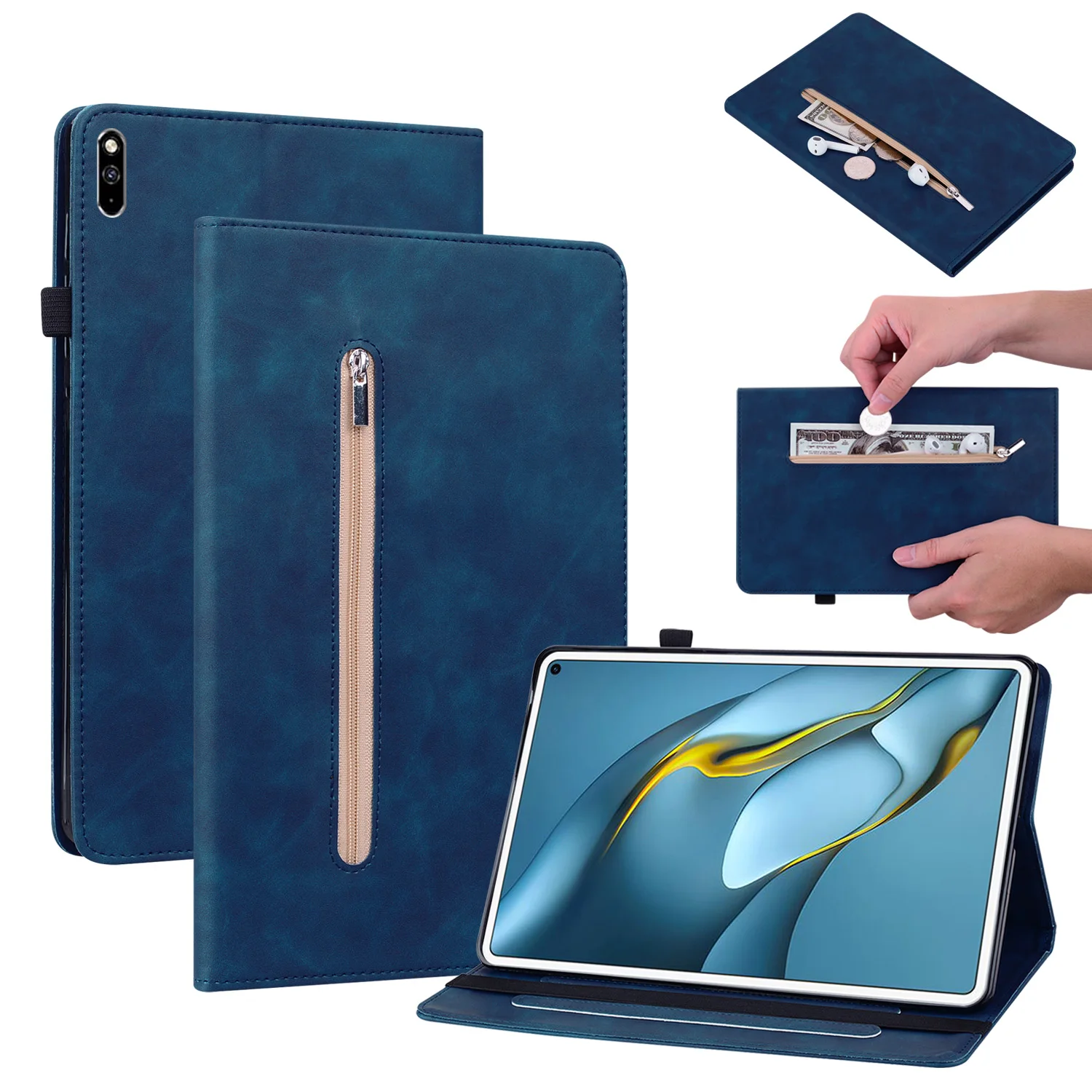 

Чехол для Huawei MatePad T10 T10S MatePad Pro 10,8, чехол-книжка с подставкой и отделениями для карт, чехол для планшета MediaPad M5 Lite 10, чехол