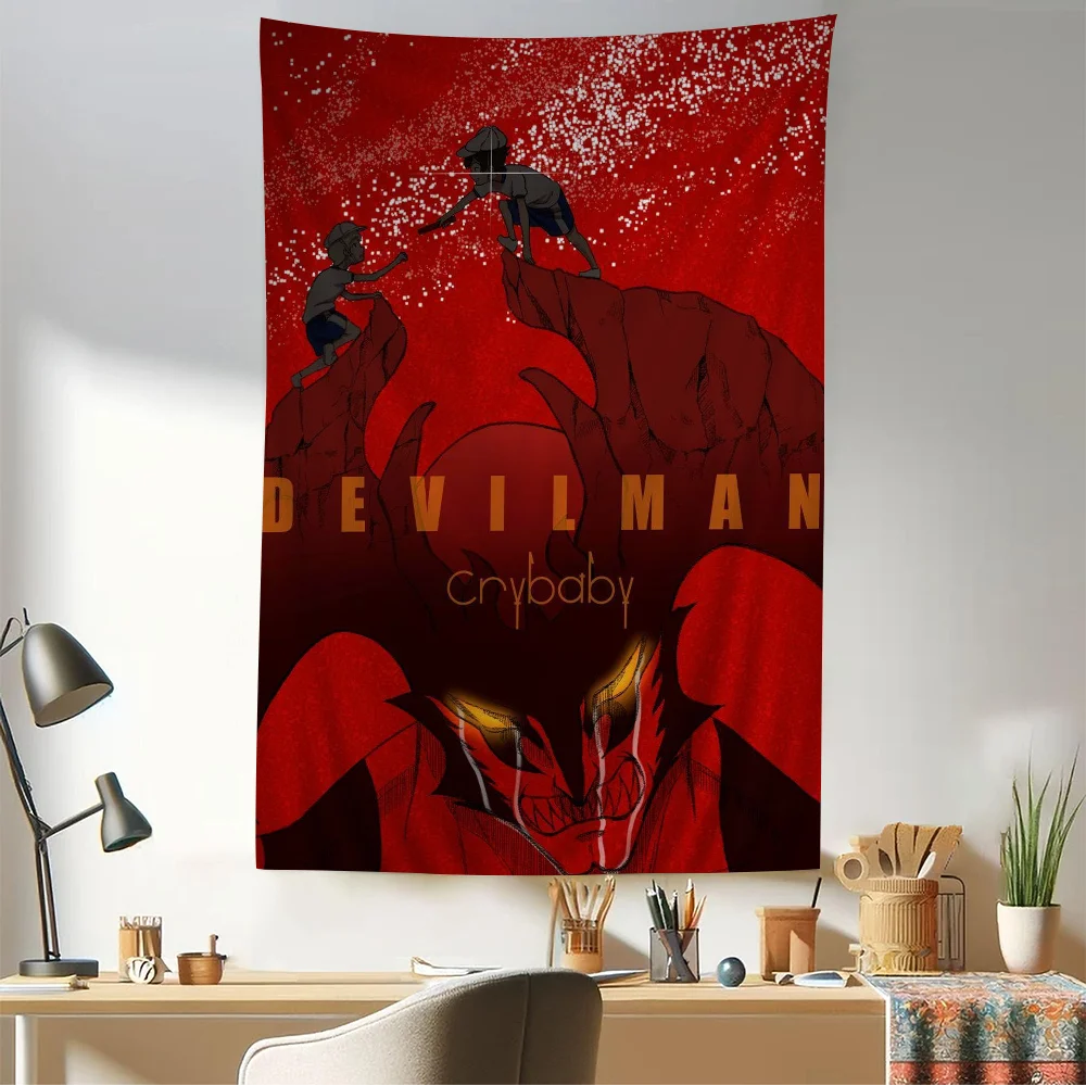 Anime Devilman Crybaby Chart Tapestry Art Science Fiction Room Home Decor Cheap Hippie Wall Hanging