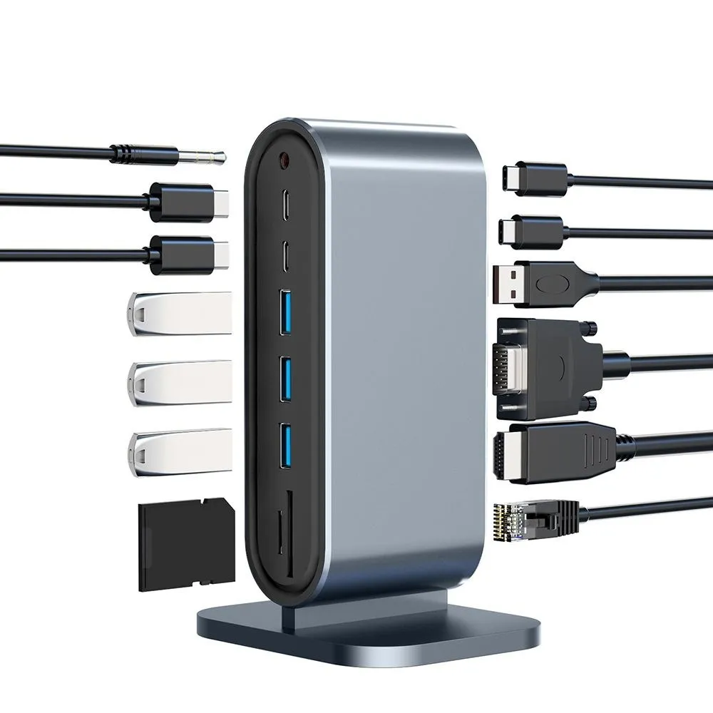 

Док-станция Вертикальная 13 в 1, USB 3,0, USB 100