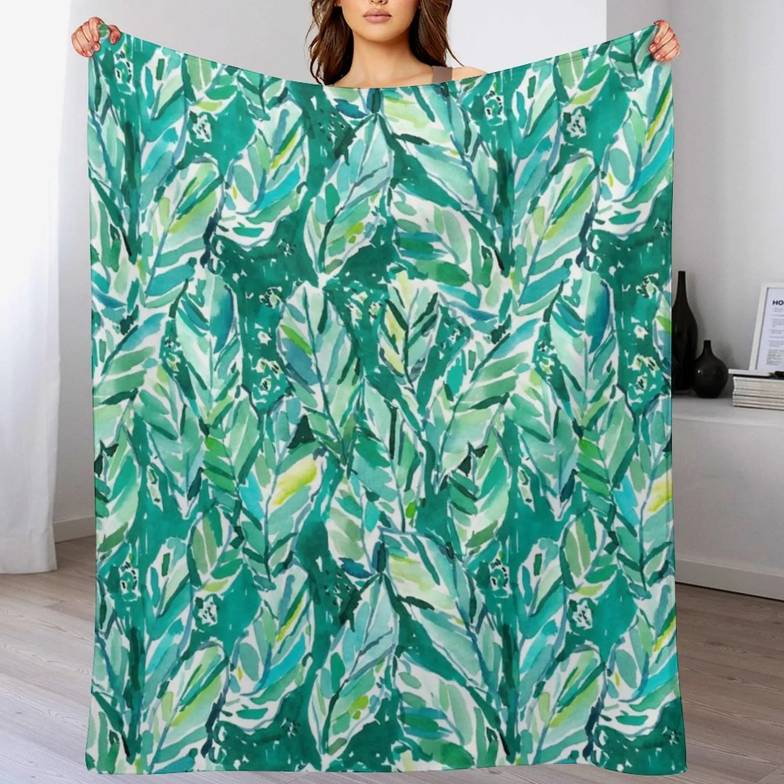 Одеяло BANANA LEAF JUNGLE Мягкие большие фланелевые одеяла