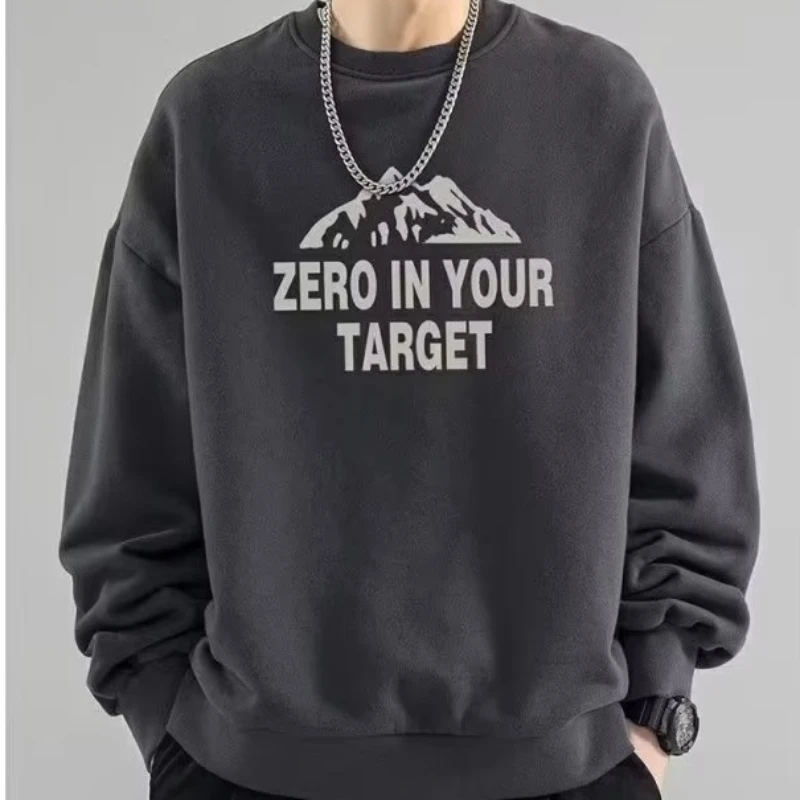 Хлопковая мужская толстовка Высококачественная футболка с длинным рукавом и