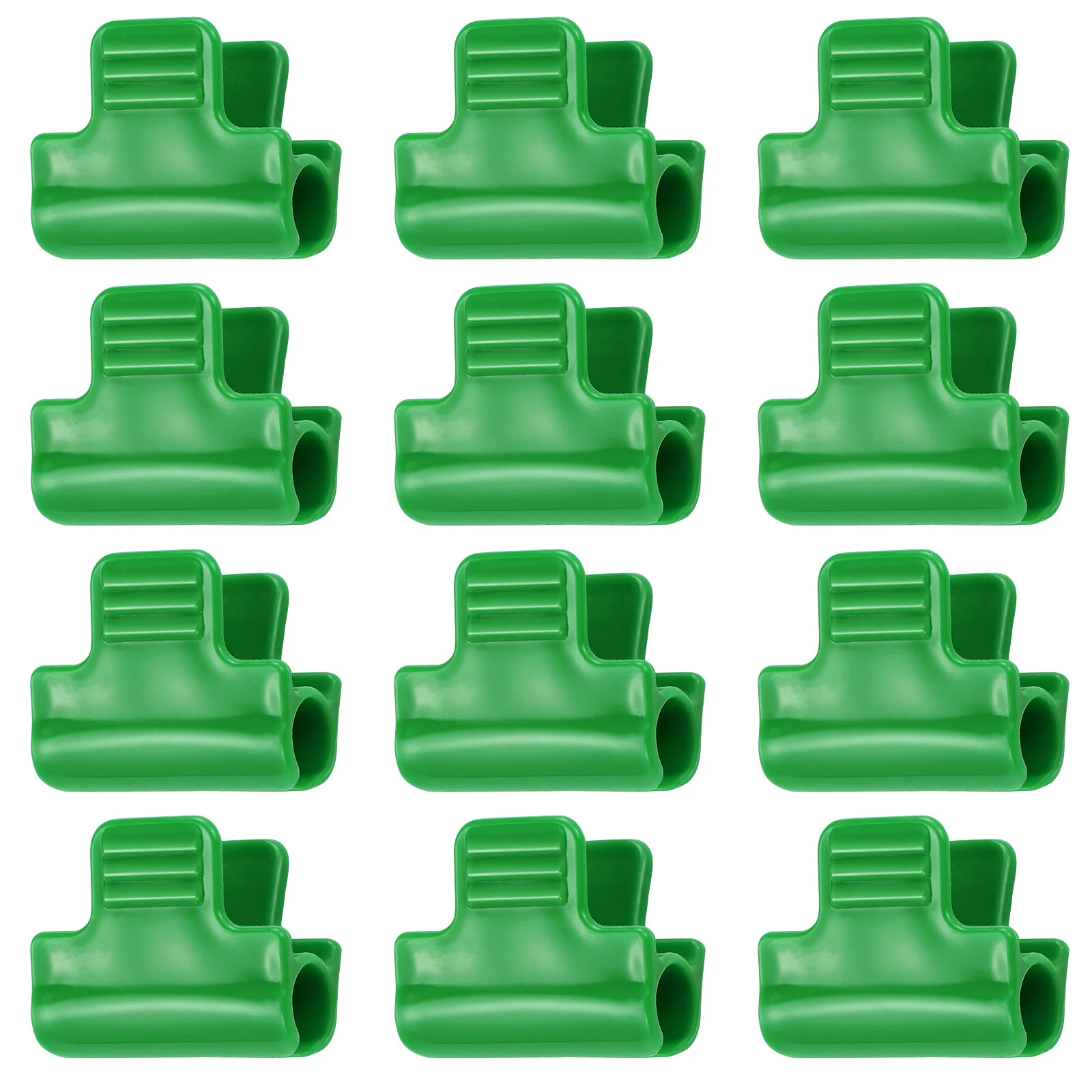 

Yardwe 12PCS Plastic Greenhouse Snap Film Buckle Clamp for Pipes Greenhouses Row Covers Shelters Banner Frame (Green)