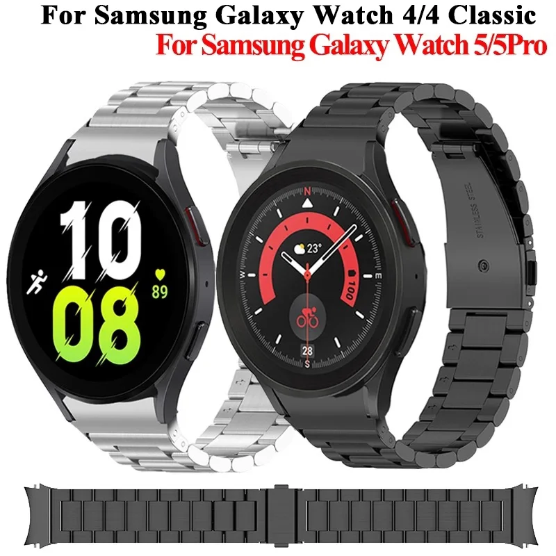

For Samsung Galaxy Watch 5/4 44mm 40mm stainless steel strap Samsung Galaxy Watch4 classic 46mm42mm Watch 5 Pro 45mm metal strap