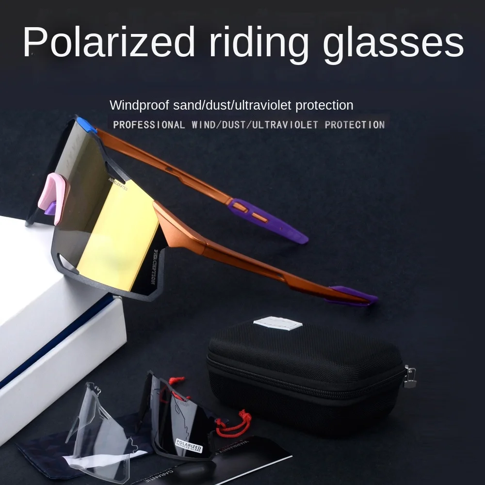 

100 Sunglasses Cycling UV400 Polarized Sunglasses Men Bicycle Goggles Eyeglass Set 3 Lenses Sports Goggles Cycling Goggles Gafas