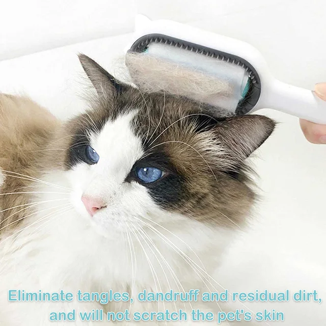 4 in 1 Pet Cleaning Brush Hair Comb Plastic Multifunctional Universal Pet Dogs Knots Remover Brush Cat Grooming Supplies 2