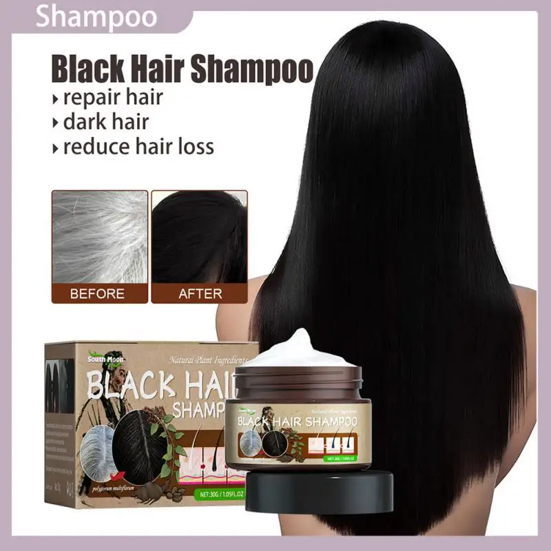 Polygonum White-to-black Shampoo Natural Fast Hair Dye Black Hair Color Dye Nourishing Repairing Shampoo Cover Gray White Hair