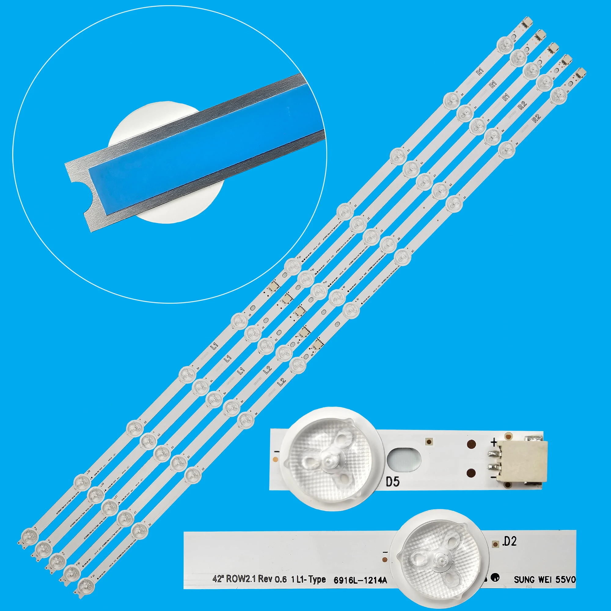 

Светодиодная подсветка Lc420due 42la620v 42ln540v 42la615v 6916l-1412a 6916l-1413a 6916l-1414a 6916l-1415a для 42-дюймового телевизора, 10 шт.