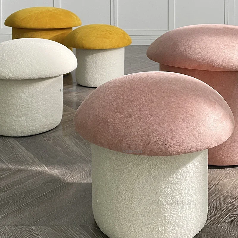 

Скандинавская простая оттоманка, мебель для гостиной, домашняя креативная Милая пуффа, искусственная деревянная табуретка для смены обуви Z
