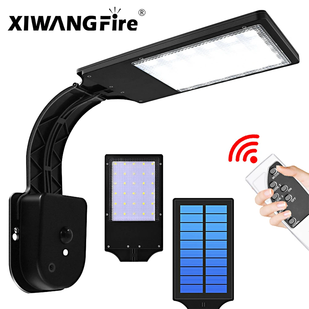 

PIR Motion Inductor Solar Light 4 Working Modes Outdoor Solar Lamp with RemoteControl IP65 Waterproof Lighting for Garden Garage