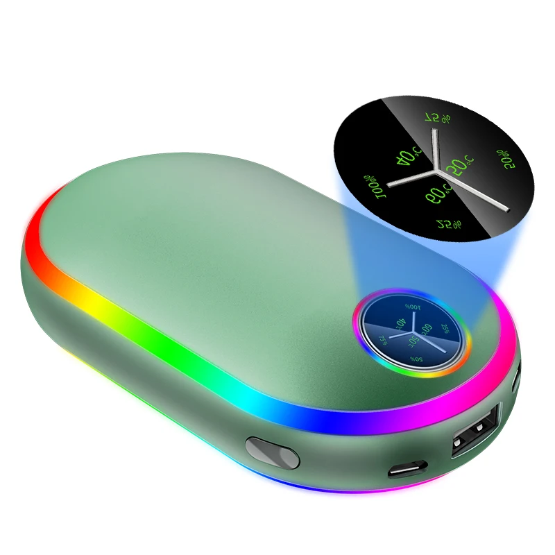 

Нагреватели для рук, 7 меняющихся цветов, 10000 мАч, портативный внешний аккумулятор, зарядное устройство, нагреватель, наружный ручной нагреватель, USB